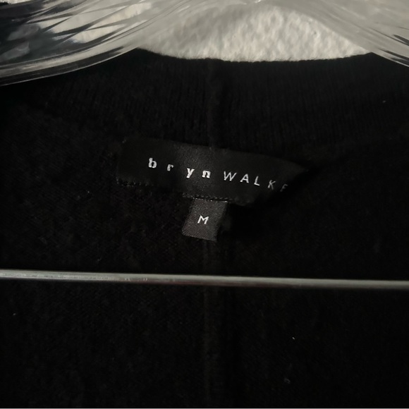 Bryn Walker Cotton/Cashmere Black Button-Up Women's Sweater Cardigan Boxy Medium - Picture 4 of 11